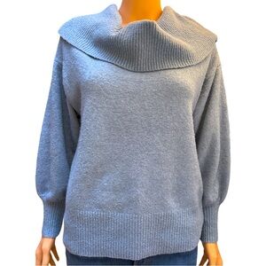 Nordstrom Cozy Light Blue Cowl Neck Sweater XS